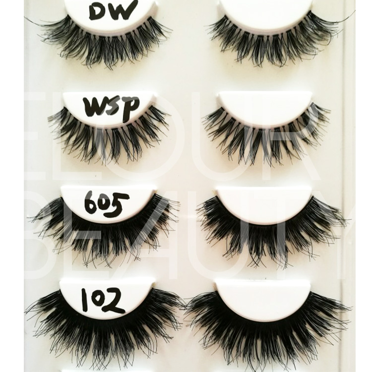 Private label human hair eyelashes ES72